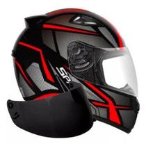 Capacete ebf spark spider preto e vermelho tam 60