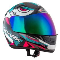 Capacete Ebf Spark Spider Preto Tiffany Mais Viseira Camaleão ou Fumê