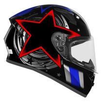 Capacete Ebf Xtroy FF 526 Cosmic Preto e Vermelho Masculino e Feminino Tamanho:60