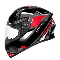 Capacete Ebf Xtroy FF526 Rage Preto e Vermelho