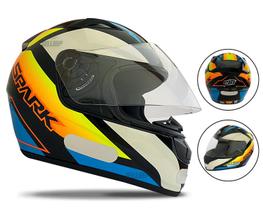 Capacete Equipamento Motociclista Spark Mixed Blue Medida 60