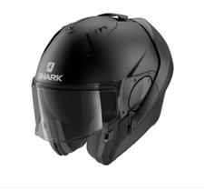 Capacete escamotéavel 180 shark evo es preto fosco