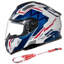 Capacete Escamoteavel Bieffe Bdynamic Azul C/ Óculos Solar