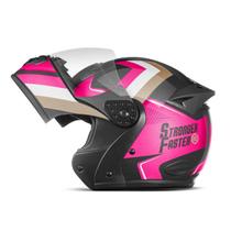 Capacete Escamoteável Etceter Mixs Gladiator Rosa Neon 56