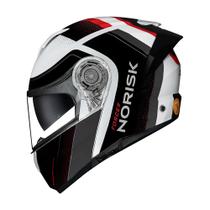 Capacete Escamoteável Force II Kore Prata e Preto Norisk