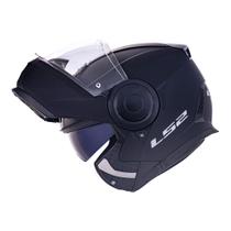 Capacete Escamoteavel LS2 Scope Monocolor Preto Fosco Articulado Robocop