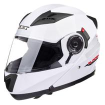 Capacete Escamoteável Texx Gladiator Branco Com Viseira Solar