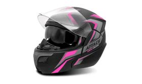 Capacete escomoteavel New attack pro tork tamanho 60 rosa