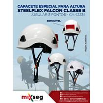 Capacete Especial P/ Altura Steelflex Falcon Classe B Jugular 3 Pontos CA 42234