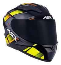 Capacete Esportivo Integral Moto Asx City Start Preto Brilho Cinza/Amarelo Tamanhos Cor:Preto Cinza AmareloTamanho do C Capacete Esportivo Integral Moto Asx City Start Preto Brilho Cinza/Amarelo Tamanhos Cor:Preto Cinza AmareloTamanho do C