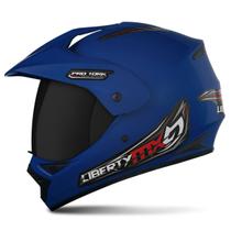 Capacete Esportivo Motocross Trilha Liberty MX Pro Vision Viseira Fumê Pro Tork Off Road