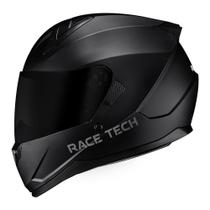 Capacete Esportivo Race Tech Sector Monocolor Preto Fosco Esportivo Moto Motociclismo