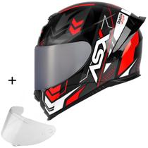 Capacete Esportivo + Viseira Colorida Novo ASX Eagle Racing Diagon