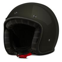 Capacete Etceter Solid Brilhante Aberto Moto Custom Café Racer Street Tracker Scrambler