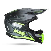 Capacete Evo Ims Cinza Fosco/Flúor Motocross Trilha Enduro Capacete Evo Ims Cinza Fosco/Flúor Motocross Trilha Enduro