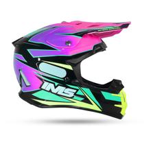 Capacete Evo Ims Pink/Roxo Motocross Trilha Velocross Capacete Evo Ims Pink/Roxo Motocross Trilha Velocross