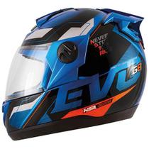 capacete evolution g8 azul/laranja tam. 58