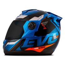 Capacete evolution g8 evo brilhante + viseira fumê