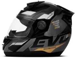 Capacete evolution g8 grafite/dourado tam 62