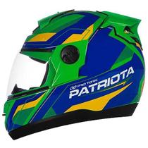 capacete evolution g8 patriota verde/azul tam. 58