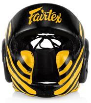 Capacete Fairtex Super Sparring com Visão Diagonal - Preto/Dourado