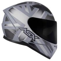 Capacete Fechado Asx City Kingdom Cinza Fosco Prata Grafite -