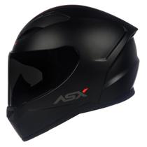 Capacete Fechado ASX City Solid Fosco Preto Grafite l Com Viseira Cristal Maculino Feminino Adulto Moto Scooter Capacete preto