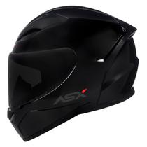 Capacete Fechado Asx City Solid Preto Brilho Masculino/Feminino