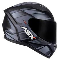 Capacete Fechado Asx City Start Preto Fosco Cinza -
