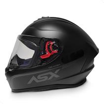 Capacete Fechado ASX Draken Solid Preto Brilhante ou Fosco