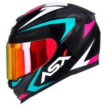 Capacete Fechado ASX Eagle Street Tiffany Brilho com Viseira Colorida Vermelha Capacete Fechado ASX Eagle Street Tiffany Brilho com Viseira Colorida Vermelha