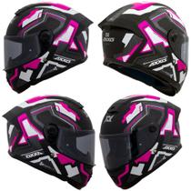 Capacete fechado axxis hummer code a8 pink white matte fosco