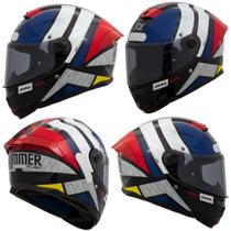 Capacete fechado axxis hummer flex e0 white red rancing