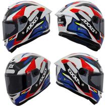 Capacete fechado axxis hummer nighthawk e5 red white gloss