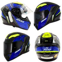 Capacete fechado axxis segment apolo now c7 preto azul Capacete fechado axxis segment apolo now c7 preto azul