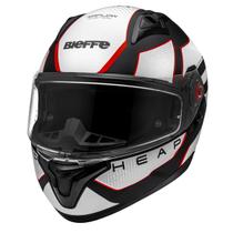 Capacete Fechado Bieffe B40 Beyond Preto e Vermelho Fosco - Capacete Fechado Bieffe B40 Beyond Preto e Vermelho Fosco -