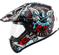 Capacete Fechado Cross Com Viseira Vision Angel Capacete Fechado Cross Com Viseira Vision Angel