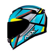 Capacete Fechado Eagle Explorer Preto Azul e Branco ASX