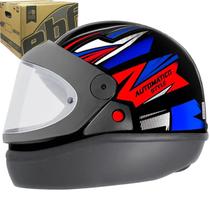 Capacete Fechado Ebf Automatico Style Preto/azul