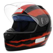 Capacete Fechado EBF E0X Repsol Preto Laranja Vermelho Brilhante - Ebf capacetes