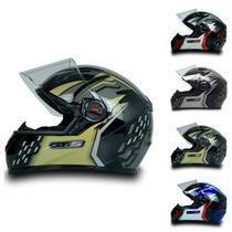 Capacete Fechado Esportivo Para Moto Gt5 Fw3 Com Entrada E Saída De Ar E Viseira Cristal Diversos Modelos