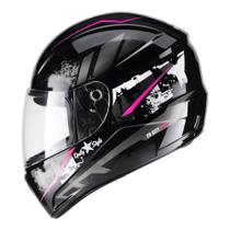 Capacete Fechado F9 HG City Preto/Rosa Fly Tamanhos:58 Capacete Fechado F9 HG City Preto/Rosa Fly Tamanhos:58