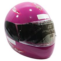 Capacete Fechado Feminino Moto Mixs Start For Girls Rosa 58 - Pro Tork