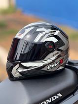 Capacete Fechado Fw3 Fox Grafite C/ Óculos Solar