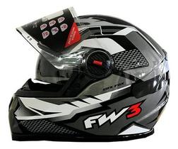Capacete Fechado Fw3 Gtx Fox Com Óculos Interno Varias Cores Capacete Fechado Fw3 Gtx Fox Com Óculos Interno Varias Cores