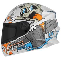 Capacete Fechado Infantil Pro Tork Liberty Four Kids Paint Fosco Viseira Fumê
