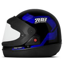 Capacete Fechado Integral Automático Sport Moto 788 Viseira Cristal Adulto