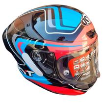 Capacete Fechado Kyt Tt Course Overtech Preto Rosa Brilho