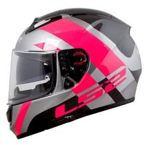 Capacete Fechado LS2 FF397 Vector Trident Titanium Rosa Capacete Fechado LS2 FF397 Vector Trident Titanium Rosa