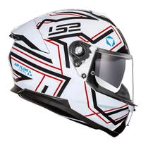 Capacete Fechado LS2 FF808 Stream 2 Maze Branco Preto Capacete Fechado LS2 FF808 Stream 2 Maze Branco Preto